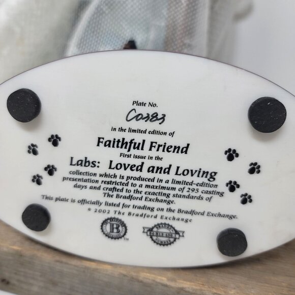 The Bradford Exchange Labs Dogs 2002 Faithful Friend Black Lab - Picture 6 of 8